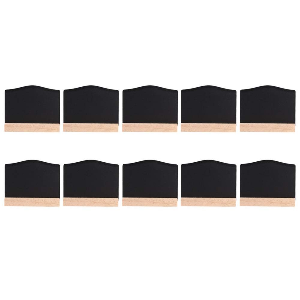 Mokylor 10 PCS Mini Chalkboard Signs, Framed Small Chalkboard Labels with Base, Wooden Blackboard for Table Numbers, Weddings, Birthday Parties, Message Board Signs and Event Decorations