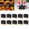 Mokylor 10 PCS Mini Chalkboard Signs, Framed Small Chalkboard Labels with Base, Wooden Blackboard for Table Numbers, Weddings, Birthday Parties, Message Board Signs and Event Decorations view 4