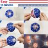 Abeja American Flag Lantern Light, 8.5Ft 4th of July Decoration Lights with 10 Nylon Lantern Lights, Outdoor Flag Themed Fairy Lights for Independence Day, Yard Garden July 4th Decoration view 4