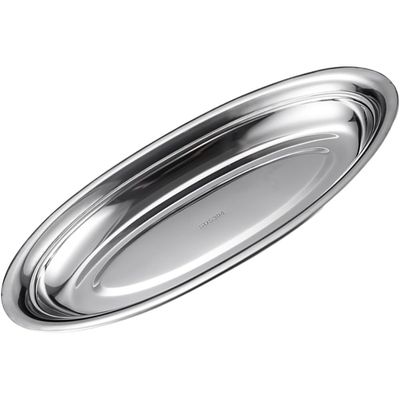 ABOOFAN Stainless Steel Fish Plate Serving Tray Snack Dish Microwave Oven Safe