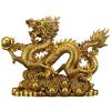 Chinese Zodiac Dragon Statue Hand-Carved Art Dragon Figurine Sculpture 2024 Year of The Dragon Statue Feng Shui Mascot Sculpture for Wealth Good Luck Gift,13x3.9x9.8in view 1