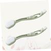 Ipetboom 4pcs Double Multifunctional Shoe Cleaning Brush Non- Handle Lightweight and Versatile for Household Use Shoes Clothes Tiles and Bathtub Cleaning Light Green view 4
