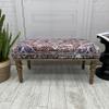 EASTERNRUGARTS Ottoman Bench for Bedroom End of Bed, Large Ottomans for Living Room Dining Room, Entryway Footstool, Rug Upholstered Handmade Wood Bench, Boho Farmhouse Window Bench (Era-2, 18x18x48) view 2