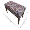 EASTERNRUGARTS Ottoman Bench for Bedroom End of Bed, Large Ottomans for Living Room Dining Room, Entryway Footstool, Rug Upholstered Handmade Wood Bench, Boho Farmhouse Window Bench (Era-2, 18x18x48) view 3