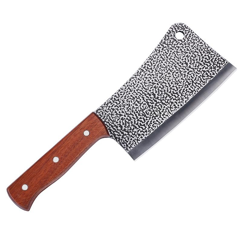 WTCBQC Meat Cleaver,Cleaver Knife 7.3 Inch Butcher Knife For Bone Chopping Kitchen Knives Forged Stainless Steel Meat Vegetables Cleaver Professional Chef Knife, LAMAJIGA5844