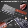 WTCBQC Meat Cleaver,Cleaver Knife 7.3 Inch Butcher Knife For Bone Chopping Kitchen Knives Forged Stainless Steel Meat Vegetables Cleaver Professional Chef Knife, LAMAJIGA5844 view 4