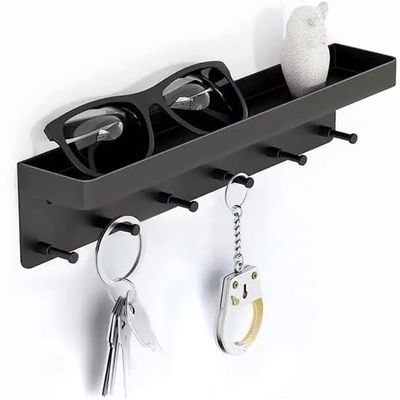 SNAP INVENT Modern Key Hooks Mail Organizer and Wall-mounted key holder rack for hanging keys in The hallway, Kitchen shelf, Entryway, Garage, and Office