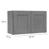 ONESTOCK Gray Shaker Wall Cabinet - Ready to Assemble, Perfect for Kitchen, Laundry, Garage or Bathroom Storage - 30" W x 18" H x 12" D view 2