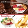 Brentwood TS-604W Electric Fondue Pot Set with 3 Section Tray and 4 Dipping Forks for Chocolate, Cheese, and more, White view 2