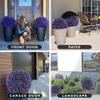 365 Curb Appeal 23" XL Topiary Balls (Jagged Purple Leaf, 2 Faux Topiary Balls (4 Halves)) view 2