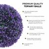 365 Curb Appeal 23" XL Topiary Balls (Jagged Purple Leaf, 2 Faux Topiary Balls (4 Halves)) view 4