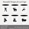 Astrology Shot Glass Ceramic 1.5oz White and Black Zodiac Sign and Date Design | Unique Birth Month Gift for Women Men for Birthday Mothers Fathers Day (1.5oz, Pisces) view 3