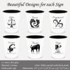Astrology Shot Glass Ceramic 1.5oz White and Black Zodiac Sign and Date Design | Unique Birth Month Gift for Women Men for Birthday Mothers Fathers Day (1.5oz, Pisces) view 4