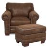 American Furniture Classics Buckskin Arm Chair with Matching Ottoman view 1