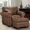American Furniture Classics Buckskin Arm Chair with Matching Ottoman view 2