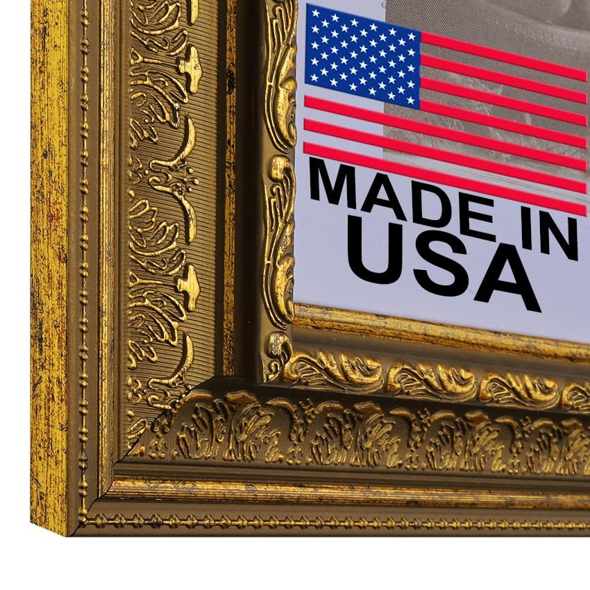 10X20 3-1/2" Polystyrene Classic Picture Frame 104 Series - Gold by WholesaleArtsFrames-com Made In USA