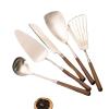 HIDEERPPY Silverware Set, 5/20/30/40 Pieces 304 Stainless Steel Walnut Spatula Cooking Spatula Kitchen Utensils Cooking Spoon Home Kitchen Spoon Set, Flatware Set (Color : Silver, Size : 1Set-5Pcs view 1