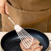 HIDEERPPY Silverware Set, 5/20/30/40 Pieces 304 Stainless Steel Walnut Spatula Cooking Spatula Kitchen Utensils Cooking Spoon Home Kitchen Spoon Set, Flatware Set (Color : Silver, Size : 1Set-5Pcs view 3