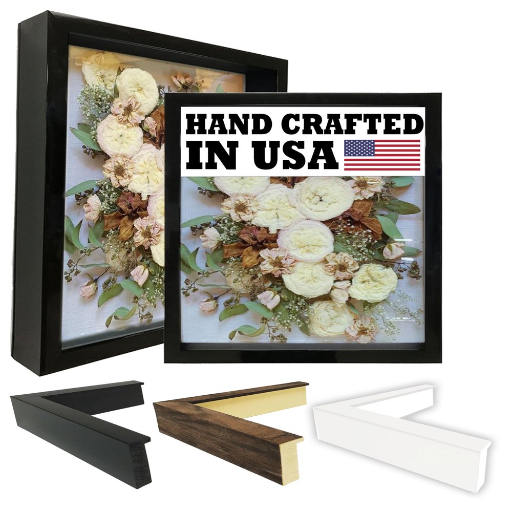 2-3/16" Deep Polystyrene Shadow Box Picture Frame - by WholesaleArtsFrames-com 24x34 2880 Series - Black - Made In USA