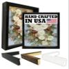2-3/16" Deep Polystyrene Shadow Box Picture Frame - by WholesaleArtsFrames-com 16x40 2880 Series - Black - Made In USA view 1