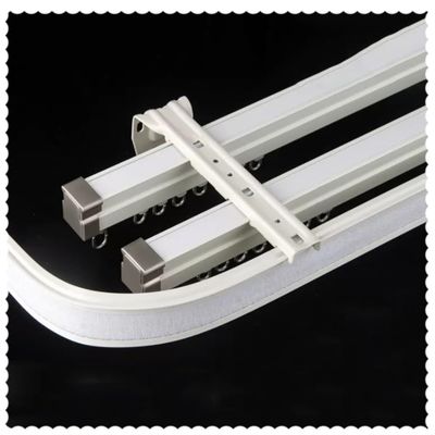 NILZA Curtain Double Track Wall Mount Curtain Rail Bendable Curtain Track System, Room Divider Curtain Tracks with Valance Rod, Curtain Rails for Living Room Bedroom (Size : 540cm)
