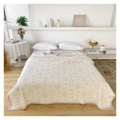 MUORREY Bedding Cooling Throw Blanket Knitted Cotton Soft Bedspread Pillow Shams Lightweight Breathable Summer Throw Blankets for Couch,Bed