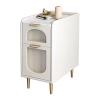 GLigeT Bedside Cabinet Nightstands Space Saving Design Narrow Bedside Cabinet wth 2 Drawer Simple Bedroom Storage Cabinet Small Coffee Table Bedside Table, White Nightstand (Size : L35xD40xH60cm) view 1