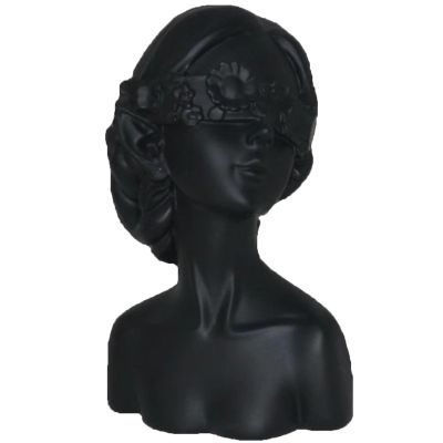 SYNZPLHG Jewelry Display Mannequin Jewelry Mannequin Display Plastic PVC Hollow Little Girl For Necklaces, Bracelets Earring Holder For Retail Shops (Color : Black)