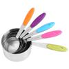 5pcs/set Stainless Steel Measuring Cups Kit, Sugar Coffee Milk Kitchen Gadget Tools, Stackable Tablespoons Measuring Set for Gift Dry Liquid Ingredients Cooking Baking view 1