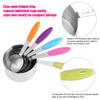 5pcs/set Stainless Steel Measuring Cups Kit, Sugar Coffee Milk Kitchen Gadget Tools, Stackable Tablespoons Measuring Set for Gift Dry Liquid Ingredients Cooking Baking view 2
