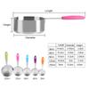 5pcs/set Stainless Steel Measuring Cups Kit, Sugar Coffee Milk Kitchen Gadget Tools, Stackable Tablespoons Measuring Set for Gift Dry Liquid Ingredients Cooking Baking view 3
