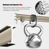 NILZA Flexible Ceiling Track, Aluminum Ceiling Curtain Track Wall Ceiling Mount 10ft 11ft 13ft 15ft, Living Room Curtain Track System, White Curtain Rail with Accessory (Color : Side-Mounted, Size : view 4