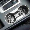 Art Plates - Super Absorbent Car Coasters - Set of Two, 3 Inch Round, Trim-to-Fit Cup Holder Coasters - Thin & Flexible - Ideal for All Car and Truck Models - Zebra Print - (Made in USA) view 3