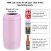 4-in-1 Skinny Can Cooler Double Wall Stainless Steel Insulated Can Holder,Can Coozie, Works With 12 Oz Slim Can,Standard Cans,Beer Bottles & As Pint Cups (Pink) view 3