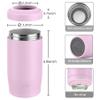 4-in-1 Skinny Can Cooler Double Wall Stainless Steel Insulated Can Holder,Can Coozie, Works With 12 Oz Slim Can,Standard Cans,Beer Bottles & As Pint Cups (Pink) view 4