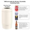 4-in-1 Skinny Can Cooler Double Wall Stainless Steel Insulated Can Holder,Can Coozie, Works With 12 Oz Slim Can,Standard Cans,Beer Bottles & As Pint Cups (Light Beige) view 3
