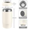4-in-1 Skinny Can Cooler Double Wall Stainless Steel Insulated Can Holder,Can Coozie, Works With 12 Oz Slim Can,Standard Cans,Beer Bottles & As Pint Cups (Light Beige) view 4