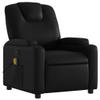 GOLINPEILO Manual Massage Recliner Chair, Black Faux Leather Reclining Sofa Chair, Living Room Single Sofa Recliners with Cup Holders and Side Pocket, -11 view 3
