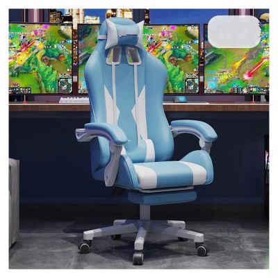 Luo Yi - CN Managerial Chairs, Computer Chair Home Office Computer Chair Game Chair Comfortable Seven Point Massage Chair E-Sports Anchor Sports Racing Chair (Color : B)