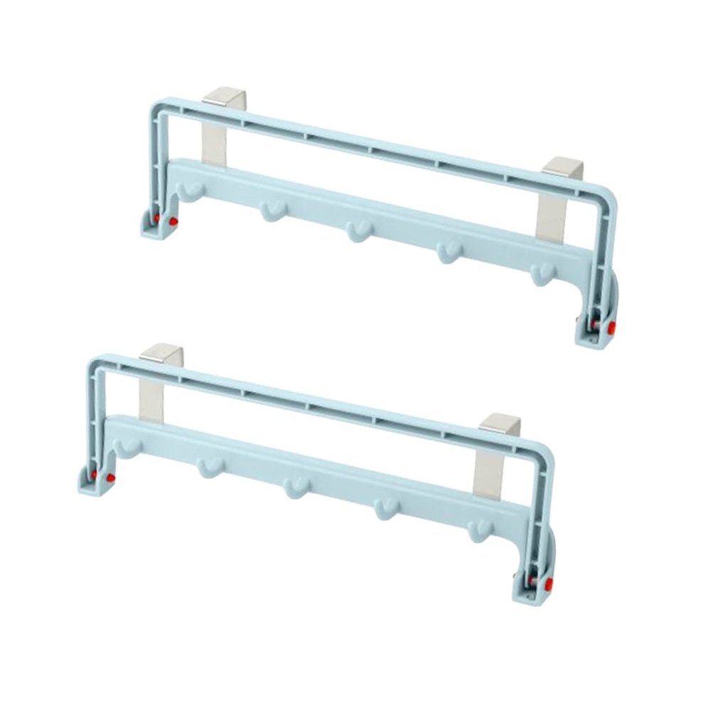 SHOWERORO 2pcs Stainless Steel and Abs Rear Door Hook Rack Punch Hanging Shelf for Kitchen Bathroom Office and Home Use