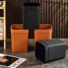 NEKCOCO Trash Bin Household Garbage Cans Large Capacity Storage Bucket Bathroom Without Cover Square Bedroom Living Room Paper Basket Bedroom Trash Can (Color : A) view 4