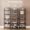 Hzuaneri Bookcase Bookshelf, Narrow Book Shelf, Industrial Corner Shelf Storage Organizer, Slim Shelving Unit for Home Office, Living Room, Bedroom, Kitchen, 5-Tier Black BC24504B view 4