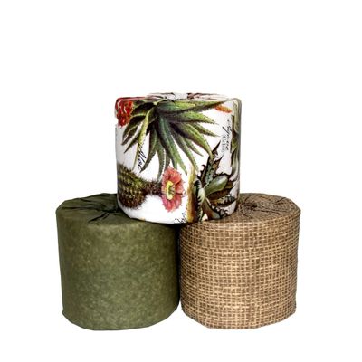 Decorative Toilet Paper Covers, 9 Paper Wraps - 3 of Each Design, Fits Any Size Toilet Paper Roll (Pattern: Desert Garden)