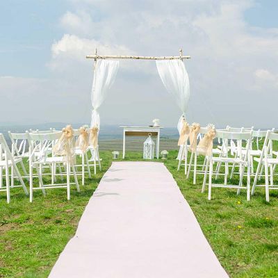 Aisle Runner for Wedding Ceremony 1m/1.2m Width White Aisle Runner for Outdoor Wedding Church Decorations (White)