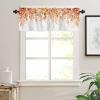 Anzona Curtain Valance 42" x 12", Orange Eucalyptus Leaves Window Valances Rod Pocket Curtains Drapes, Spring Floral Summer Botanical Short Topper Curtain for Kitchen Cafe Living Room, 1 Panel view 3