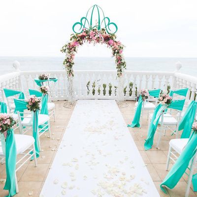 Aisle Runners Wedding White Carpet Rugs for Step, Ceremony Parties and Events Indoor or Outdoor Decoration 1m/1.2m Wide