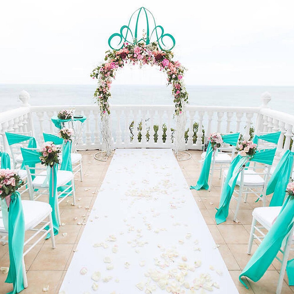 Aisle Runners Wedding White Carpet Rugs for Step, Ceremony Parties and Events Indoor or Outdoor Decoration 1m/1.2m Wide