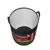 Retro American Kenya Flag Portable Laundry Basket Waterproof Storage Basket view 3