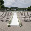Aisle Runner for Wedding Ceremony 1m/1.2m Wide, White Carpet Runner for Indoor & Outdoor Party, Christmas Decorations, 140gsm Thickness view 1