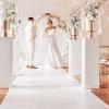 Aisle Runner for Wedding Ceremony, White Carpet Runner for Indoor & Outdoor, Party, Christmas Decorations, 140gsm Thickness view 1